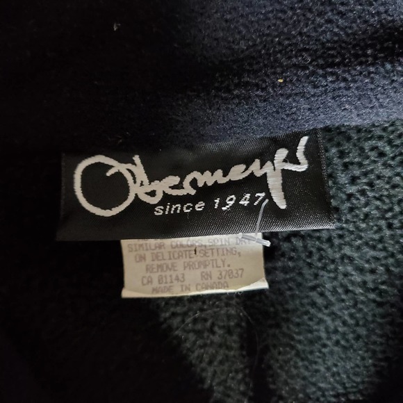 Obermeyer vintage fleece embroidered pullover women's large black - Picture 7 of 13